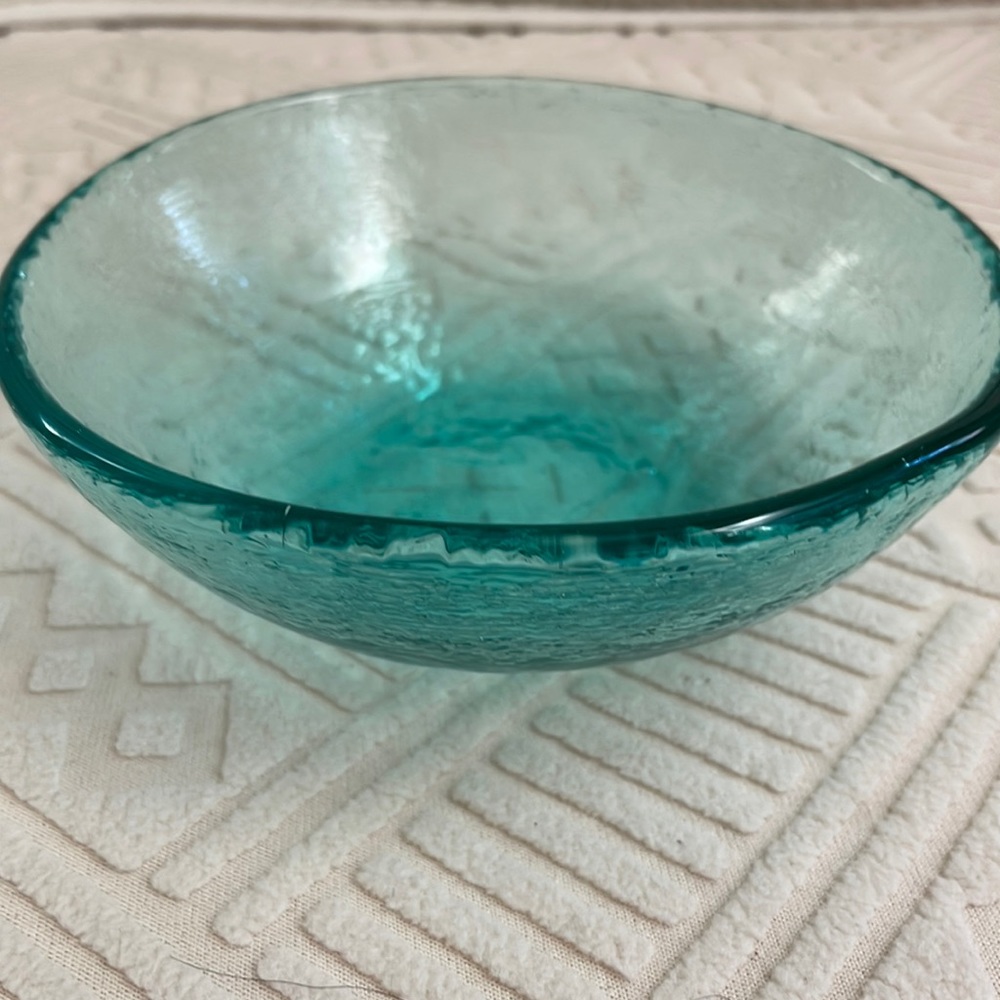 Fire and light recycle glass bowl